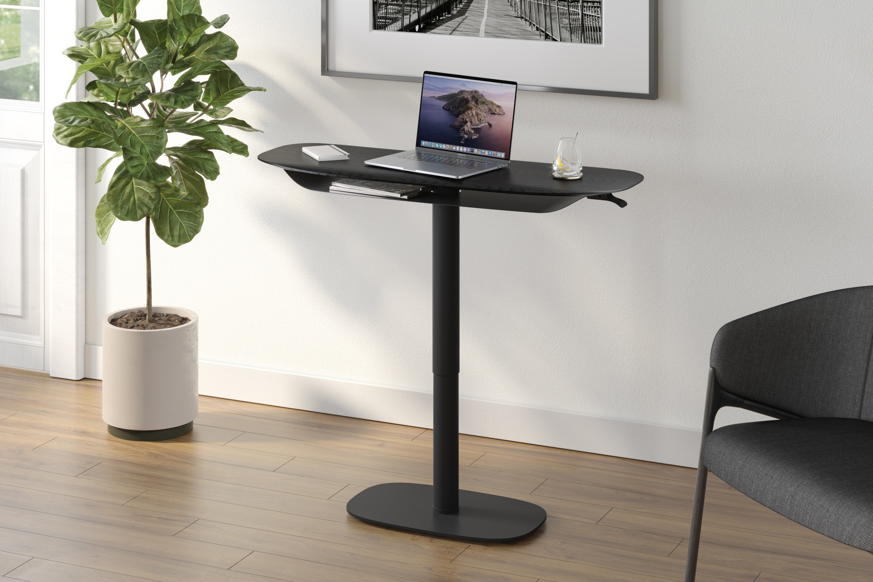 BDI Home Office Soma 1133 Lift Console Table 1133 Heritage House Furniture Ottawa Lake MI